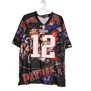 New England Patriots Brady #12 NFL Players jersey black  size L